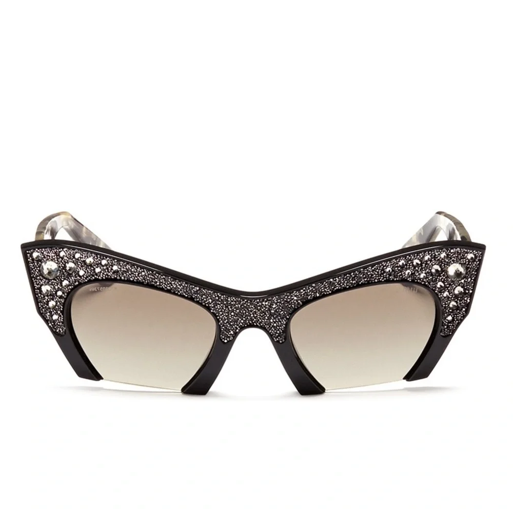 NWOT Miu Miu Rasoir Rhinestone Cat Eye Sunglasses